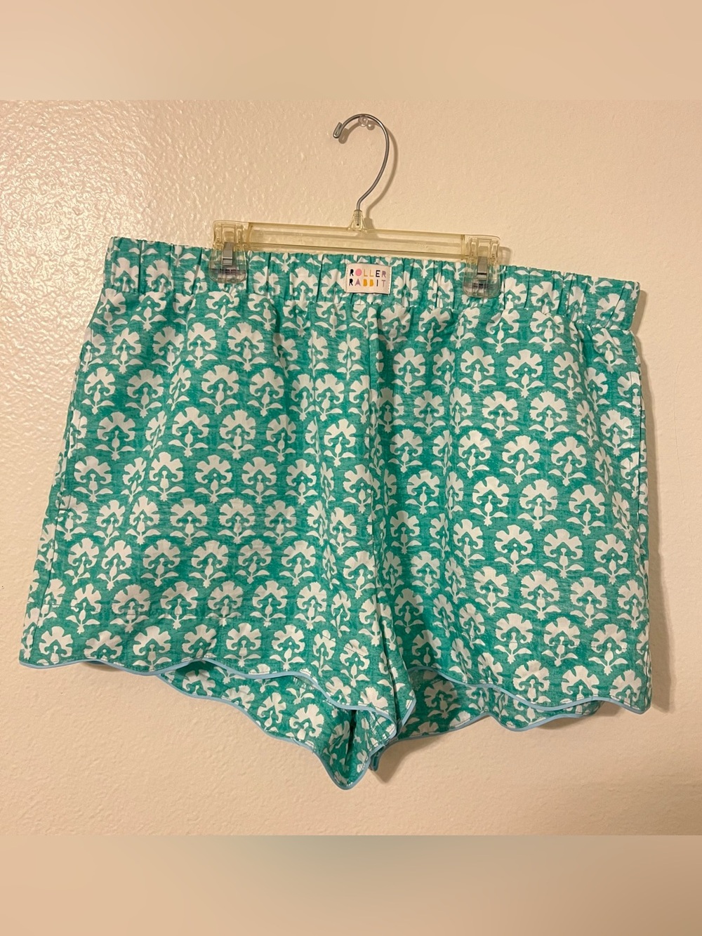 Roller Rabbit x Target XXL Green White Print Lounge Shorts Cotton Blend